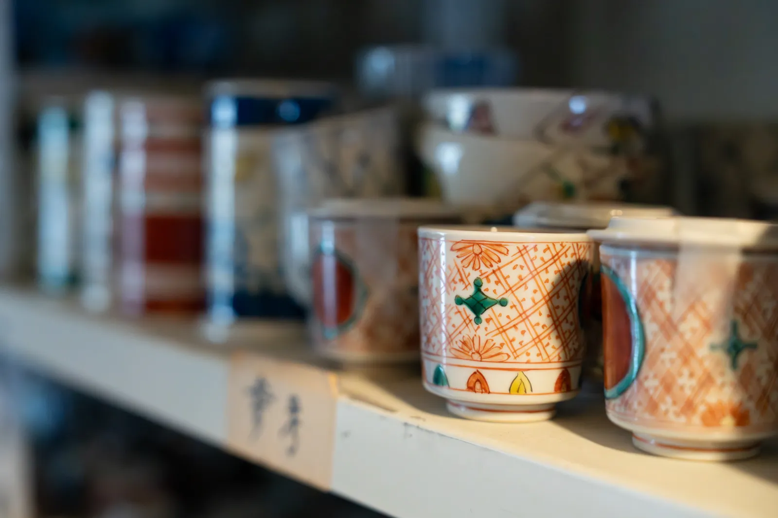 Finished Kutani ware cups